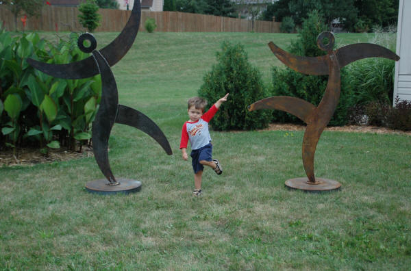Church Garden Statues.  Musical Garden Tour - 2006.